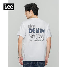 Lee商场同款22春季新品舒适版多色印花圆领男短袖T恤LMT0015854DR