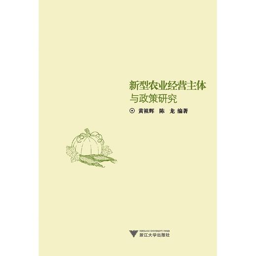 新型农业经营主体与政策研究/黄祖辉/陈龙/浙江大学出版社 商品图0