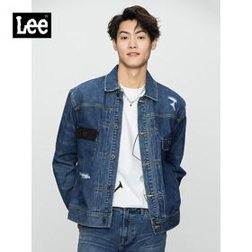Lee商场同款22春新品101+舒适黑色男牛仔外套LMT0015226VG-511