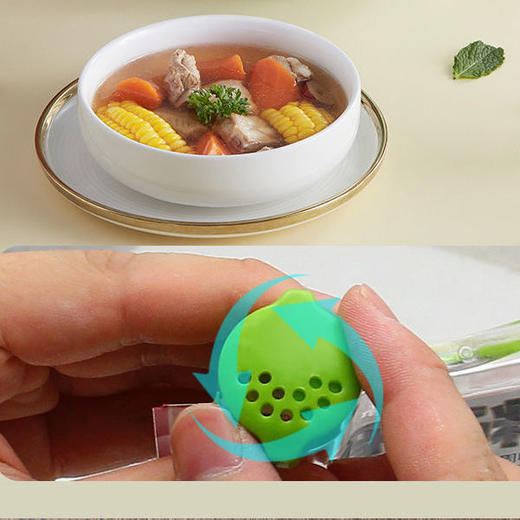 调料包置物架 I 免打孔壁挂式调料袋收纳架封口夹旋转整理架 商品图5