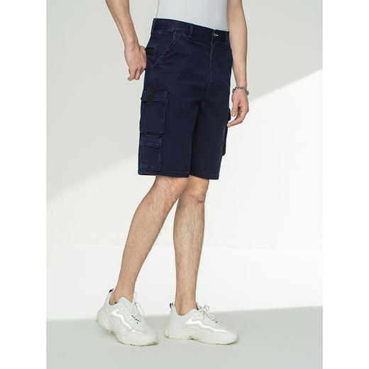 Lee都市骑士21春夏新品舒适工装风深蓝色男牛仔短裤LMR9036UZBSE 商品图4