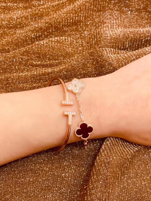 Vca四叶草🍀五花手链-红色+满钻 商品图4