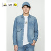 【Smiley®联名】Lee22春夏新品舒适浅蓝男长袖牛仔衬衫LMT001564 商品缩略图0