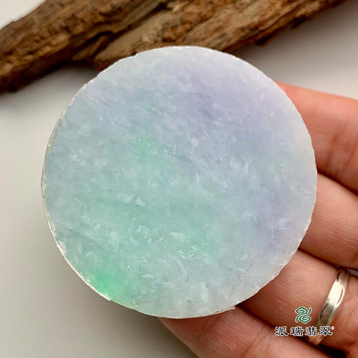 派瑞翡翠 翡翠手镯芯  糯种 绿色 紫色 商品图2