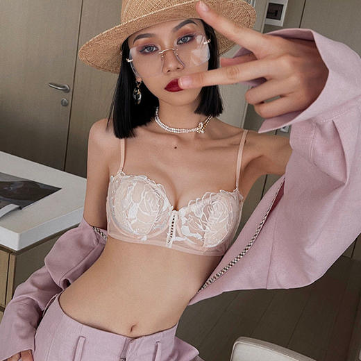 黛唯梵2件优惠装网纱鱼骨小胸聚拢文胸内衣女收副乳调整型防下垂康后无钢圈性感文胸 超薄内衣女大胸显小胸聚拢性感美背文胸收副乳防下垂上托胸罩国庆出游 商品图1