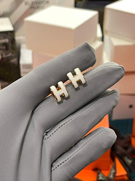 H耳钉-白色 商品图0