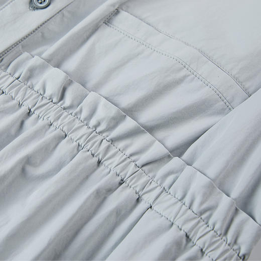 famecoco范可儿休闲宽松纯棉短袖连衣裙女夏季新款气质通勤衬衫裙F223FA012 商品图4