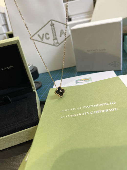 Vca幸运四叶草🍀项链-黑色单钻 商品图4