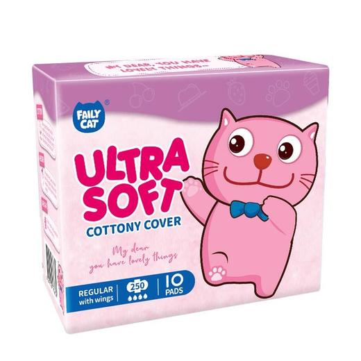 恩芝猫小菲纯棉日用卫生巾 250mm/10P 商品图1