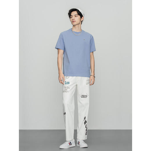 Lee商场同款22春季新品舒适版多色印花圆领男短袖T恤LMT0015854DR 商品图2