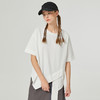 famecoco范可儿短袖女新款T恤夏季设计感不规则纯棉宽松上衣F223BB011 商品缩略图4