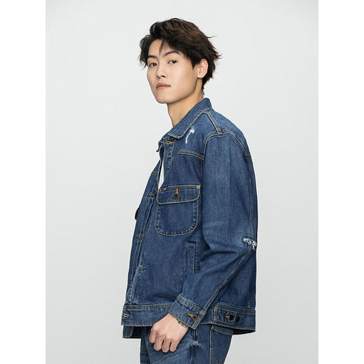 Lee商场同款22春新品101+舒适黑色男牛仔外套LMT0015226VG-511 商品图4