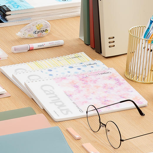 kokuyo国誉水彩絮语系列soft ring软线圈笔记本不硌手螺旋本8mm横线线圈本 商品图4