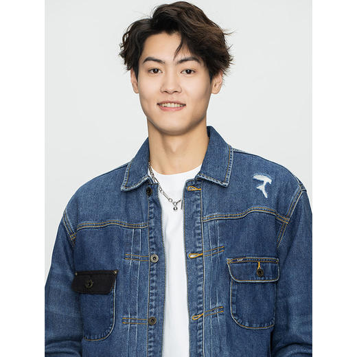 Lee商场同款22春新品101+舒适黑色男牛仔外套LMT0015226VG-511 商品图3