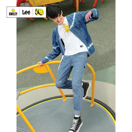 【Smiley®联名】Lee22春夏新品舒适中蓝男牛仔夹克外套LMT001561 商品图1