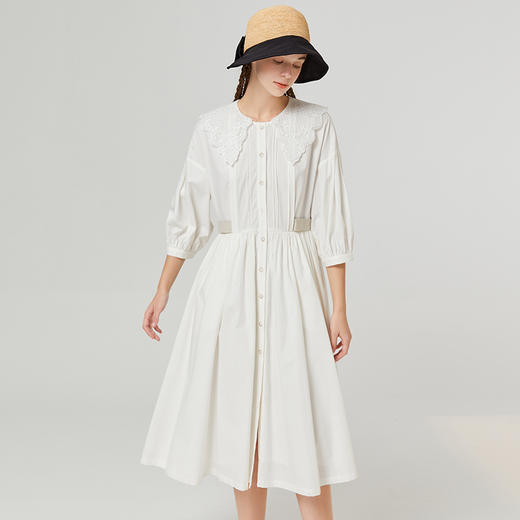 Famecoco范可儿别致惊艳连衣裙夏季高级感女装冷淡风气质修身裙子F223FA016 商品图3