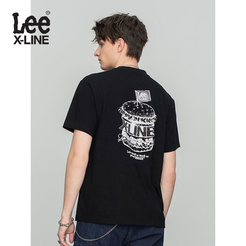 LeeXLINE 22春夏新品舒适版多色圆领印花男短袖T恤LMT0000124LE