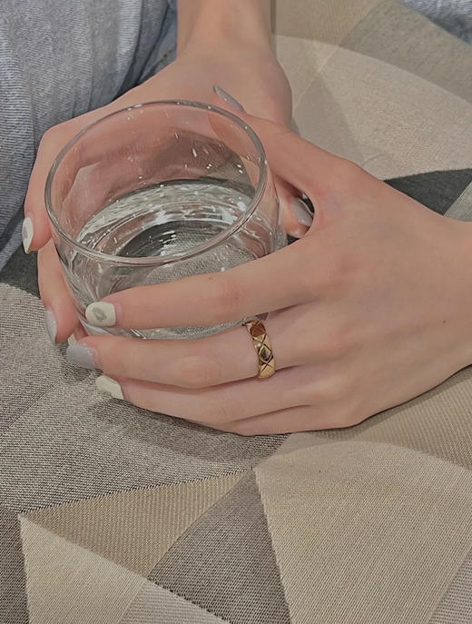 小香菱格戒指-宽版玫瑰金 商品图2