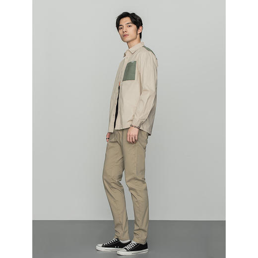 Lee商场同款22春新品舒适版米色工装男长袖衬衫LMT001584100-97W 商品图2