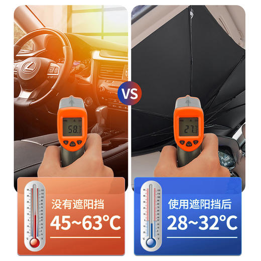 【1秒安装 遮阳隔热】爱丽新 升级款车载遮阳伞防晒隔热防紫外线户外停车必备 商品图2