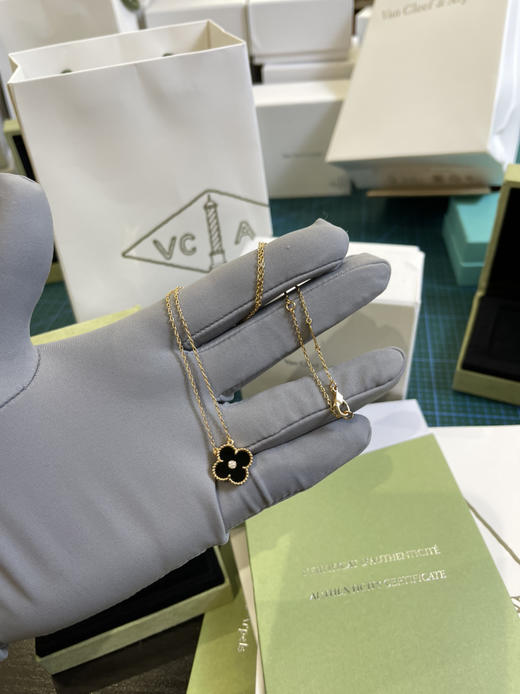 Vca幸运四叶草🍀项链-黑色单钻 商品图1