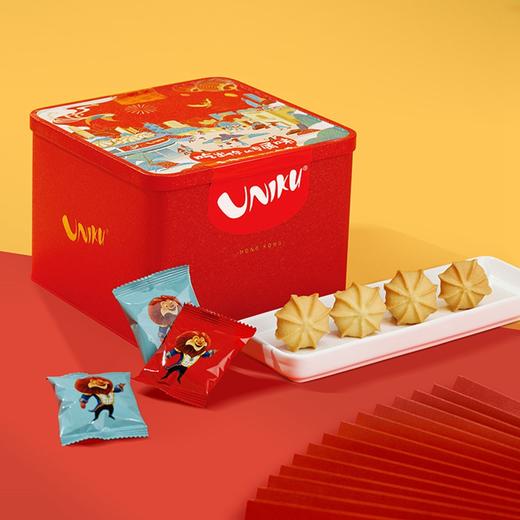 中国香港尤尼酷繁花似锦港式曲奇饼干礼盒336g/051988 奶香浓郁铁制礼盒 商品图0