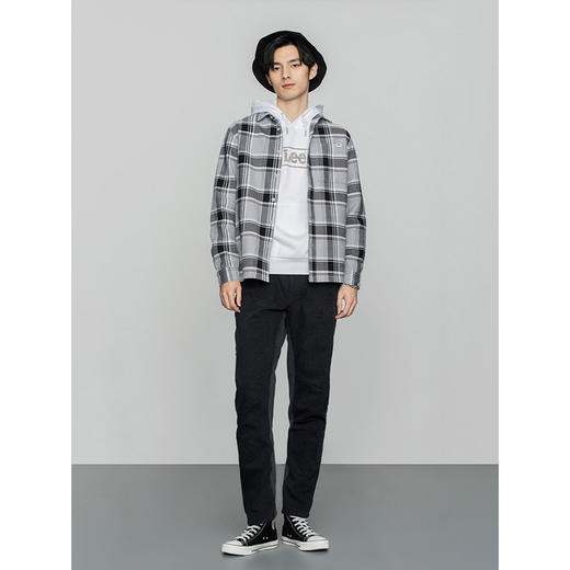 Lee商场同款22春季新品舒适灰色格纹男长袖衬衫LMT0015846VX-97U 商品图2