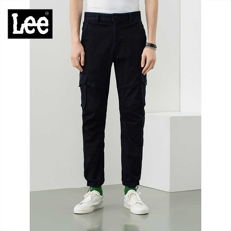 【腰围30-33尺码】Lee都市骑士766版型中腰小脚深蓝色男牛仔裤LMZ7665FW898