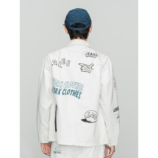 Lee商场同款22春季新品舒适白色男工装夹克外套LMT0015795TQ-005 商品图1