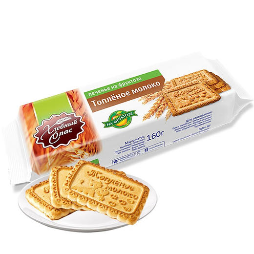 金麦穗果糖奶味饼干160g 商品图0