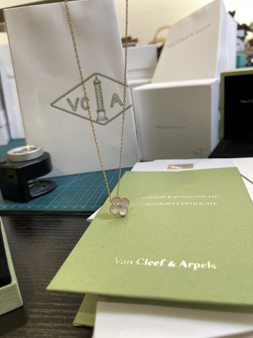 Vca幸运四叶草🍀项链-白色单钻 商品图0