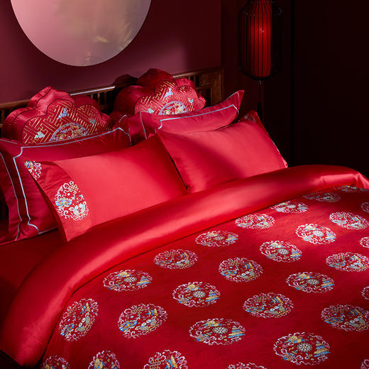 【皇锦】印花被套三件套·祥云八宝 商品图3