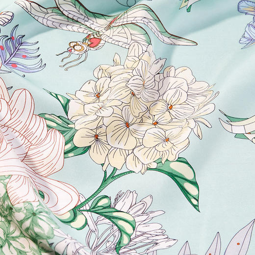 【皇锦】真丝围巾印花丝巾桑蚕丝方巾·无尽夏 商品图2