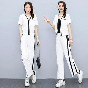 运动休闲，韩版宽松显瘦洋气时髦小个子穿搭两件套HR-AQHUI221