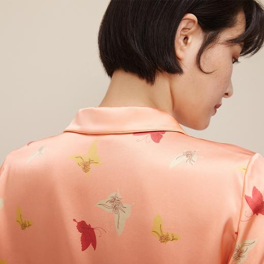 【皇锦】小圆领短袖国际款分身套装真丝睡衣 商品图3