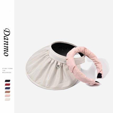 买1送1DANMO旦茉贝壳黑胶防晒帽大帽檐更防晒修饰脸型显瘦 商品图6