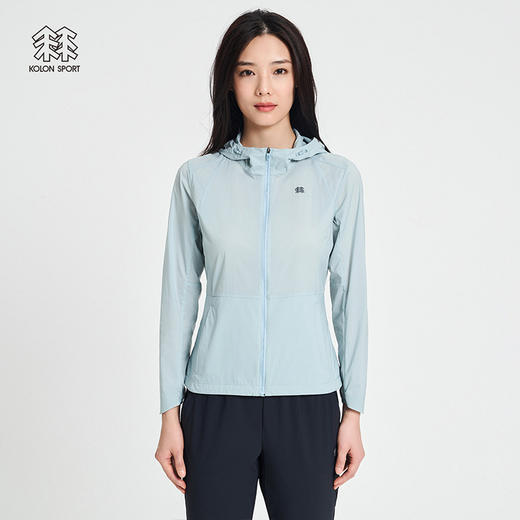 KOLONSPORT可隆皮肤衣女款防泼水风衣防风户外休闲衣夹可收纳上衣LKJK2MN144 商品图1