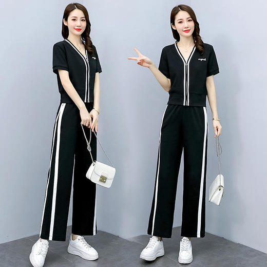 运动休闲，韩版宽松显瘦洋气时髦小个子穿搭两件套HR-AQHUI221 商品图2