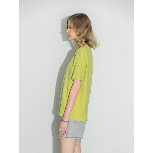 Lee商场同款22春夏新品男友版绿色扎染女短袖T恤LWT0024203RT-431 商品图3