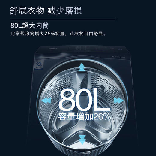 西门子12公斤超大滚筒洗衣机XQG120-WW74D3A80W 商品图3