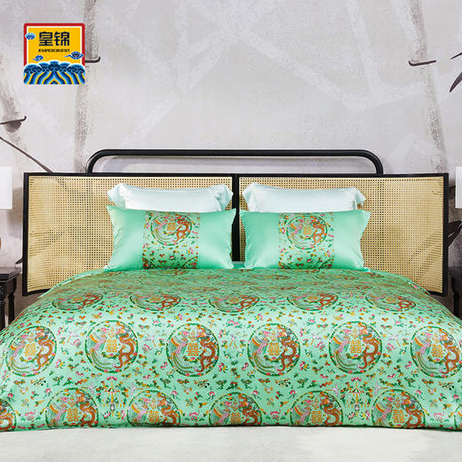 【皇锦】印花被套三件套·龙凤和合 商品图0