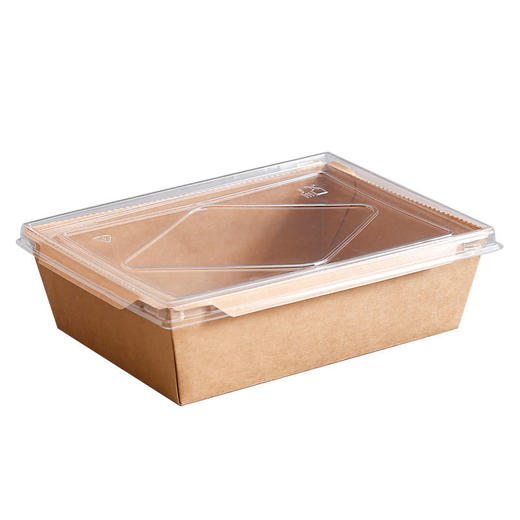 牛皮纸餐盒一次性野餐便当寿司沙拉盒轻食外卖打包环保餐具食品级 商品图9