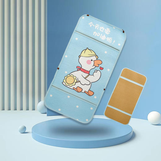 【天生凉感 不粘宝宝 机洗不变形】A类冰丝推车凉席乳胶童车座椅席纱布婴儿车席宝宝餐椅垫透气升级 商品图8