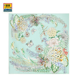 【皇锦】真丝围巾印花丝巾桑蚕丝方巾·无尽夏