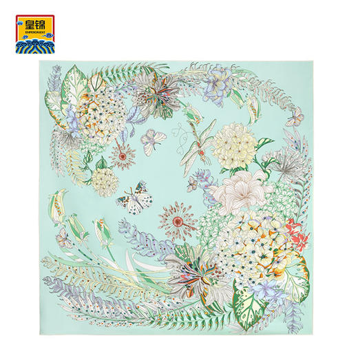 【皇锦】真丝围巾印花丝巾桑蚕丝方巾·无尽夏 商品图0