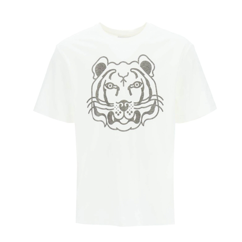 【二】KENZO 高田贤三 抽象大虎头 男士圆领短袖T恤 白色 FC55 TS201 4SA 01B