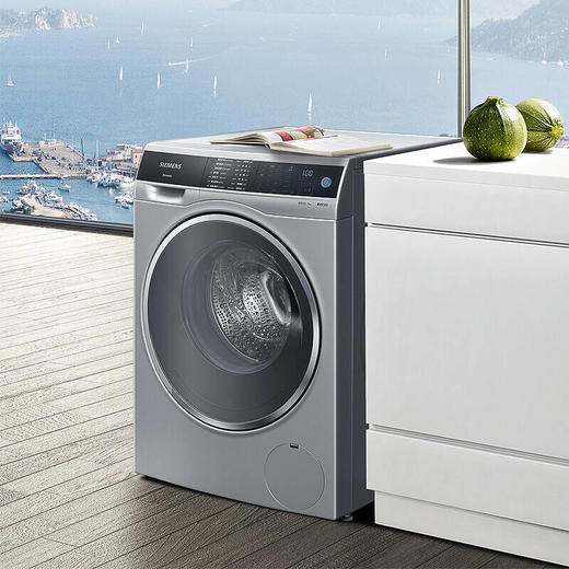 西门子9公斤大容量变频节能 超氧空气洗除菌除螨 桶自洁滚筒洗衣机XQG90-WG44C3B80W 商品图0