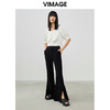 VIMAGE/纬漫纪夏季新品V领宫廷袖简约大方短款小上衣V1709330 商品缩略图1