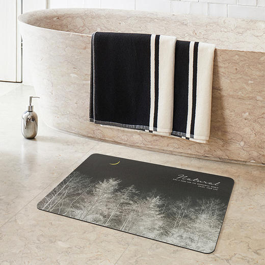 小清新ins唯美艺术风硅藻泥浴室卫生间吸水地垫洗手间厕所门口防滑脚垫子 商品图1