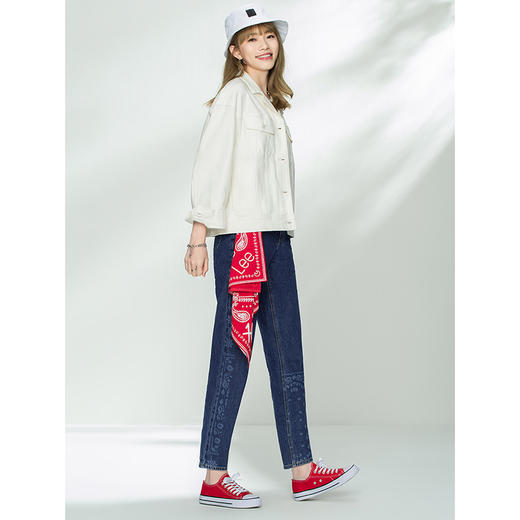 Lee商场同款101+21新品411舒适高腰蓝男友酷女牛仔裤LWZ4115PNAVB 商品图2